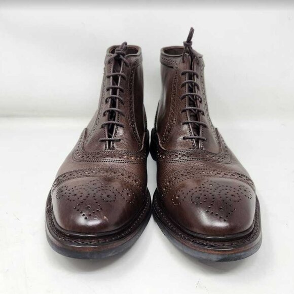 Mens 8.5 EEE Allen Edmonds Hamilton cap toe Brown Tumbled oxford dress boot 2825 main image 5